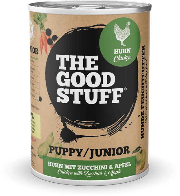 Nassfutter Puppy/Junior Huhn mit Zucchini &amp; Apfel