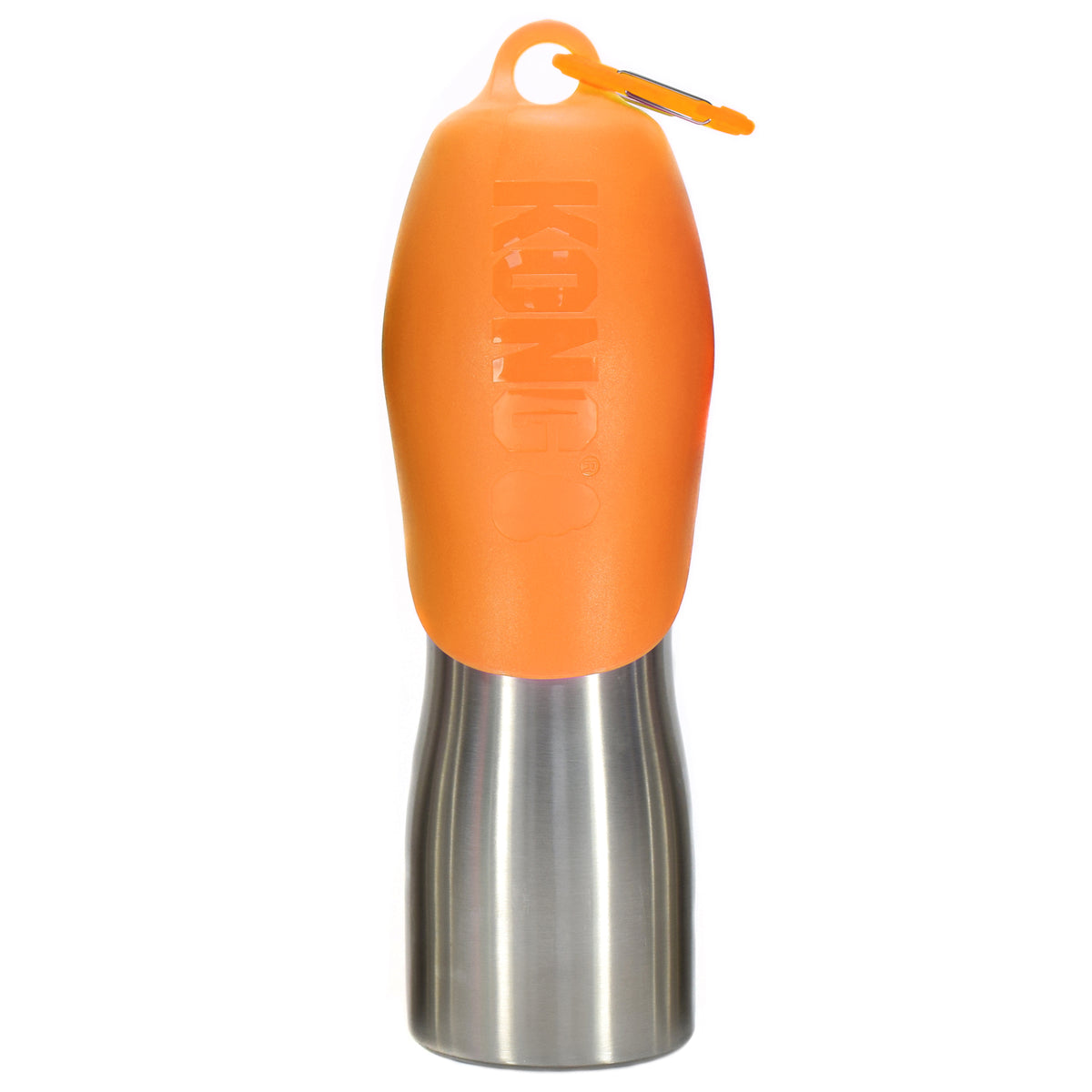 Trinkflasche für Hunde H2O aus Edelstahl - orange