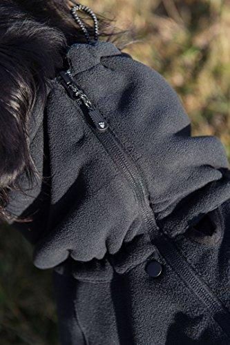 Overall für kleine Hunde Microfleece Jumpsuit - schwarz