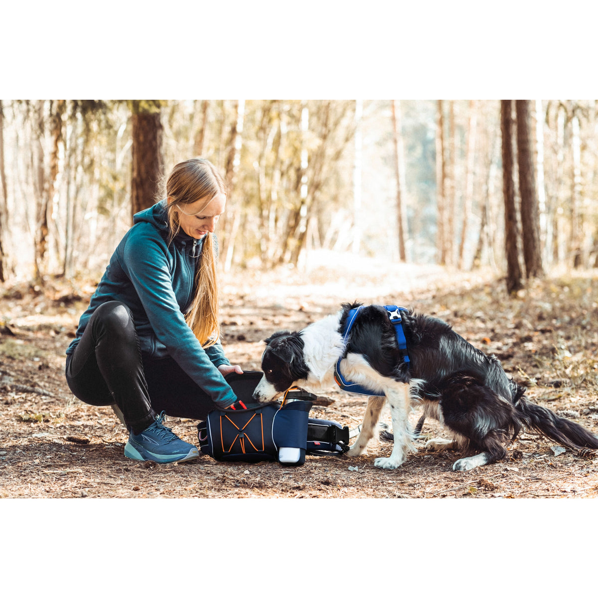 Tasche für Wandergurt Trekking Belt - blau - athleticdog