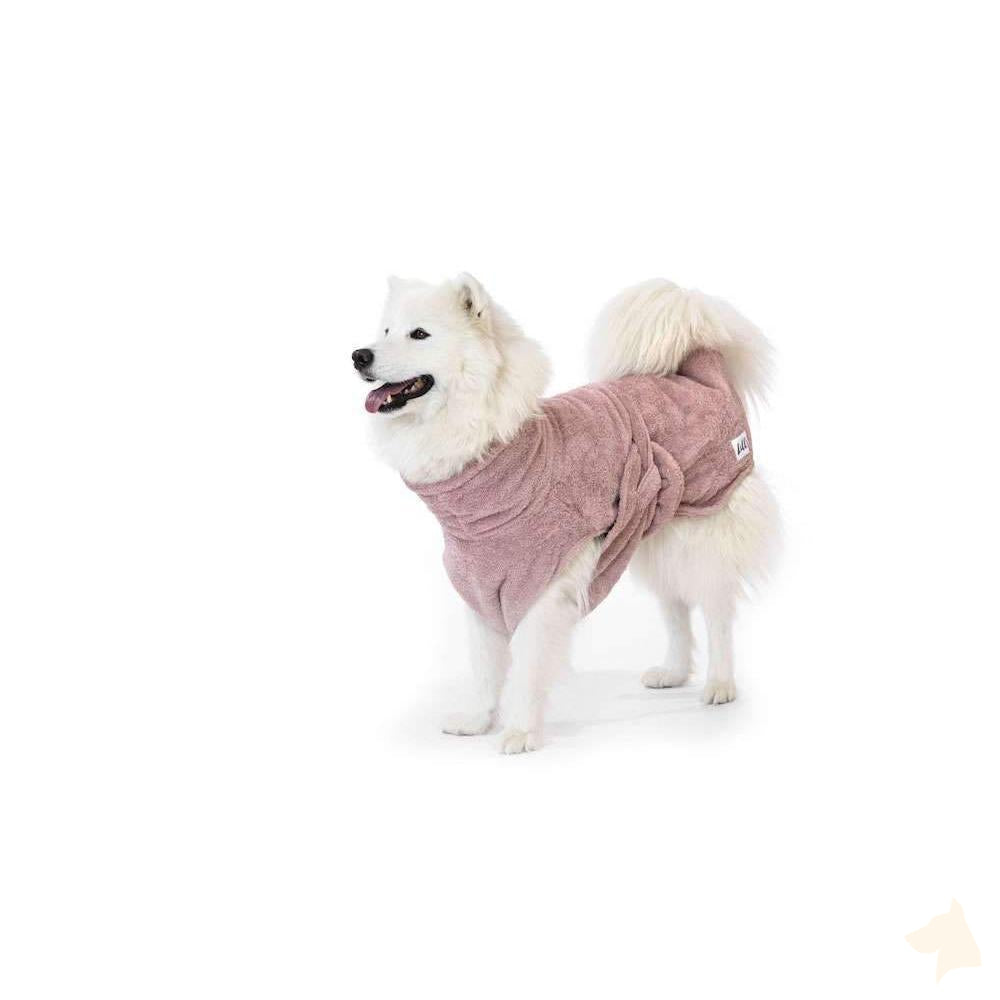 Hundebademantel aus BIO-Baumwolle - rosa-Lill's-athleticdog